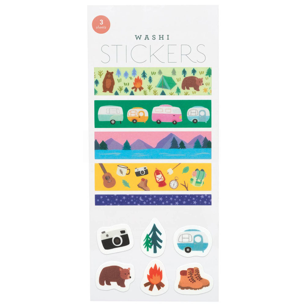 Summer Camp Washi Stickers